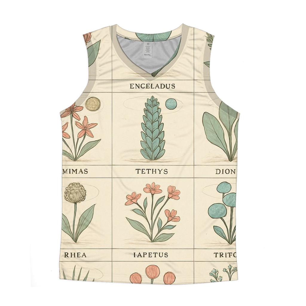 Botanical Atlas Of Distant Moons personalized athletic tanks