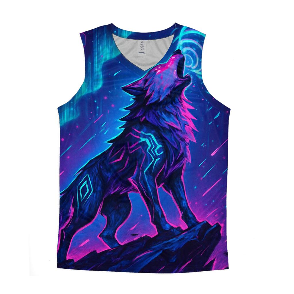 Aurora Circuit Howl graphic print tank tops