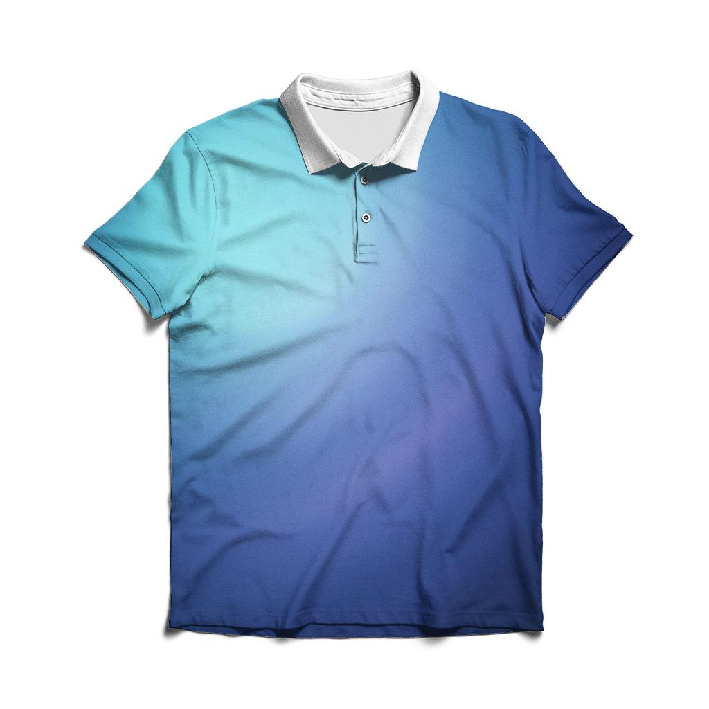 Polar Halo Drift Gradient personalized polo shirts
