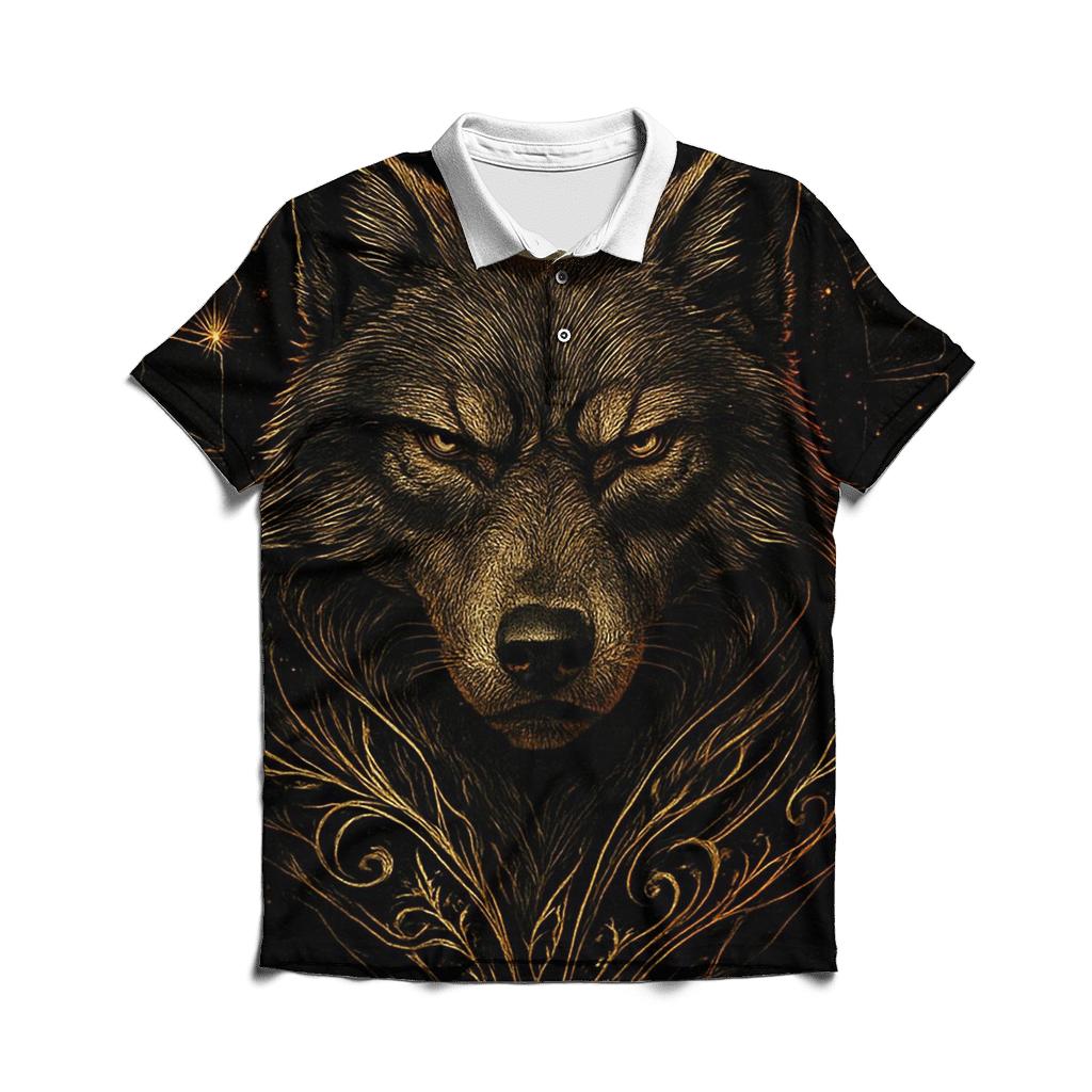 Gilded Eclipse Wolf Sentinel classic pique polos