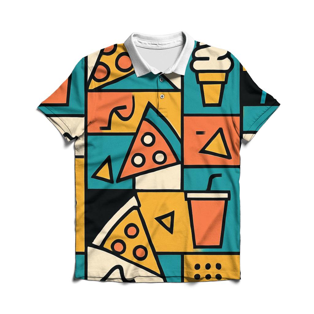 Mall Food Court Memphis Menu custom polo shirts