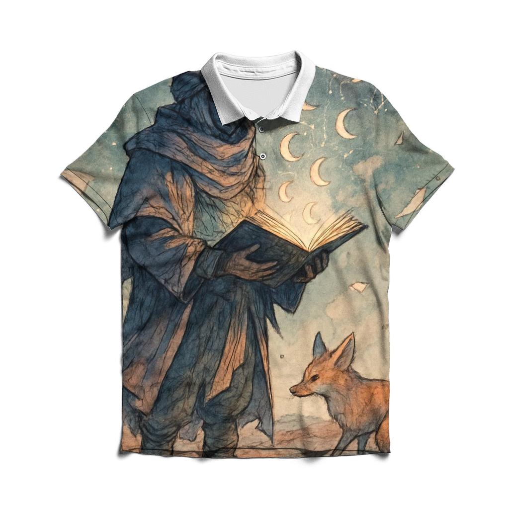 Desert Librarian Of Shattered Moons personalized polo shirts
