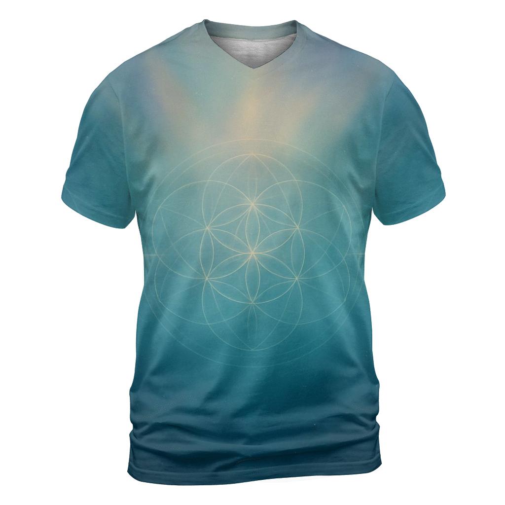 Aurora Breath Geometry unique graphic print tees