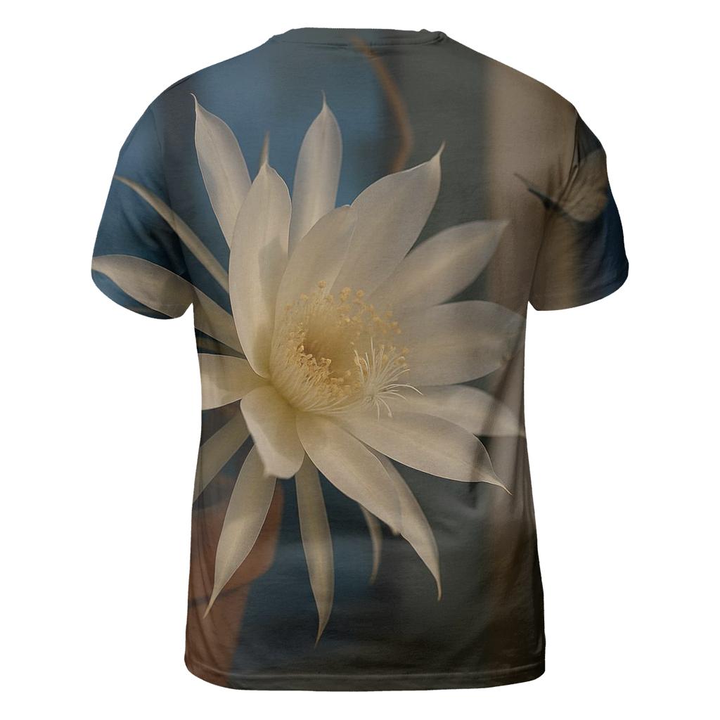 Night Blooming Cereus On A City Windowsill artistic all-over print tops