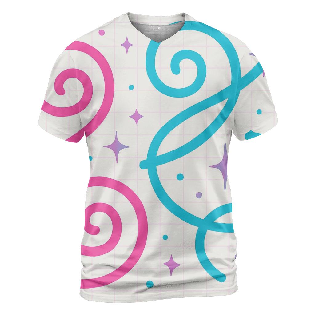 Roller Rink Neon Swirl creative print fashion shirts