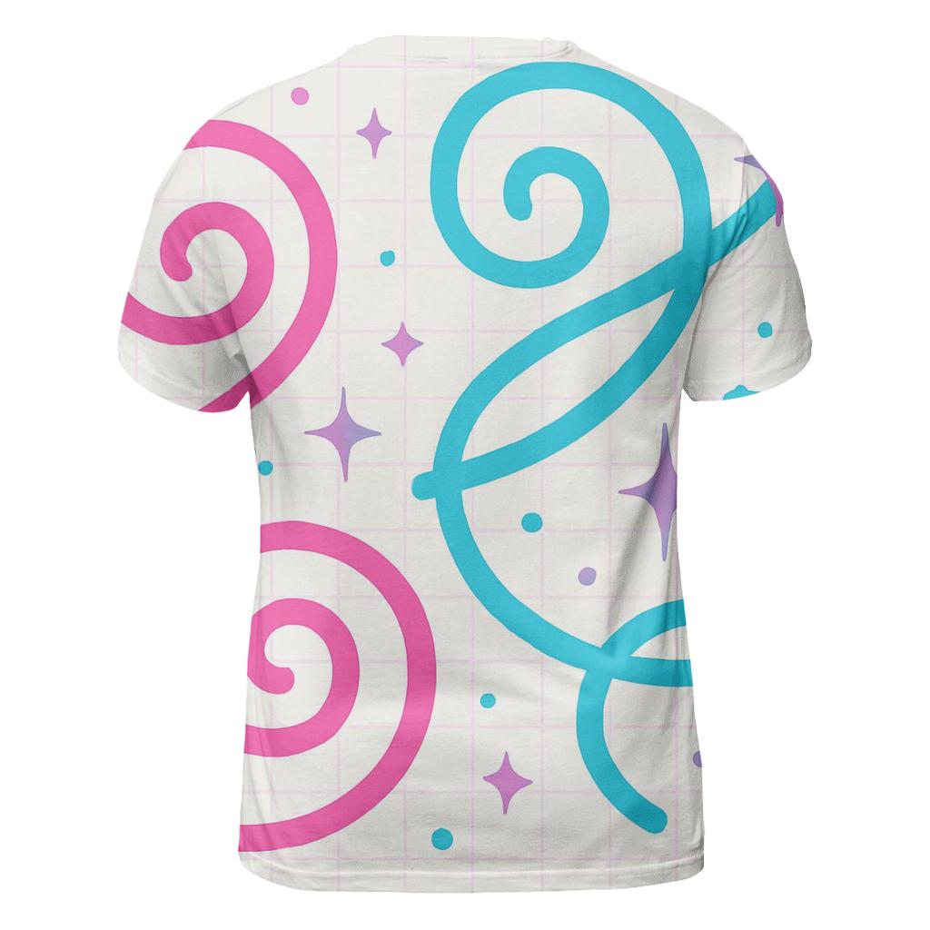 Roller Rink Neon Swirl creative print fashion shirts