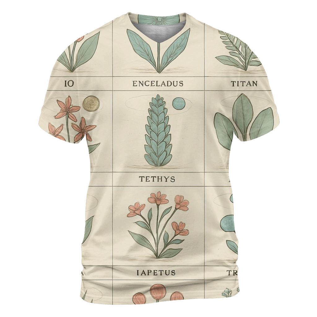 Botanical Atlas Of Distant Moons creative print fashion shirts