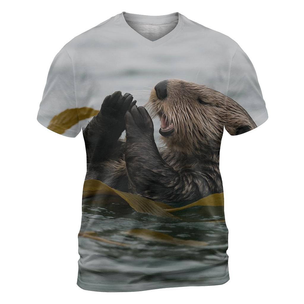 Kelp Forest Pivot Sea Otter trendy printed shirt styles