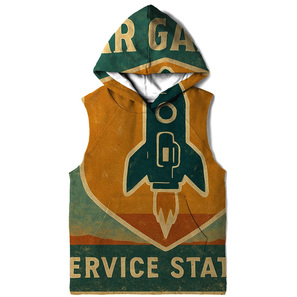 Weathered 1970s Stargazer Service Station Sign hoodie designs