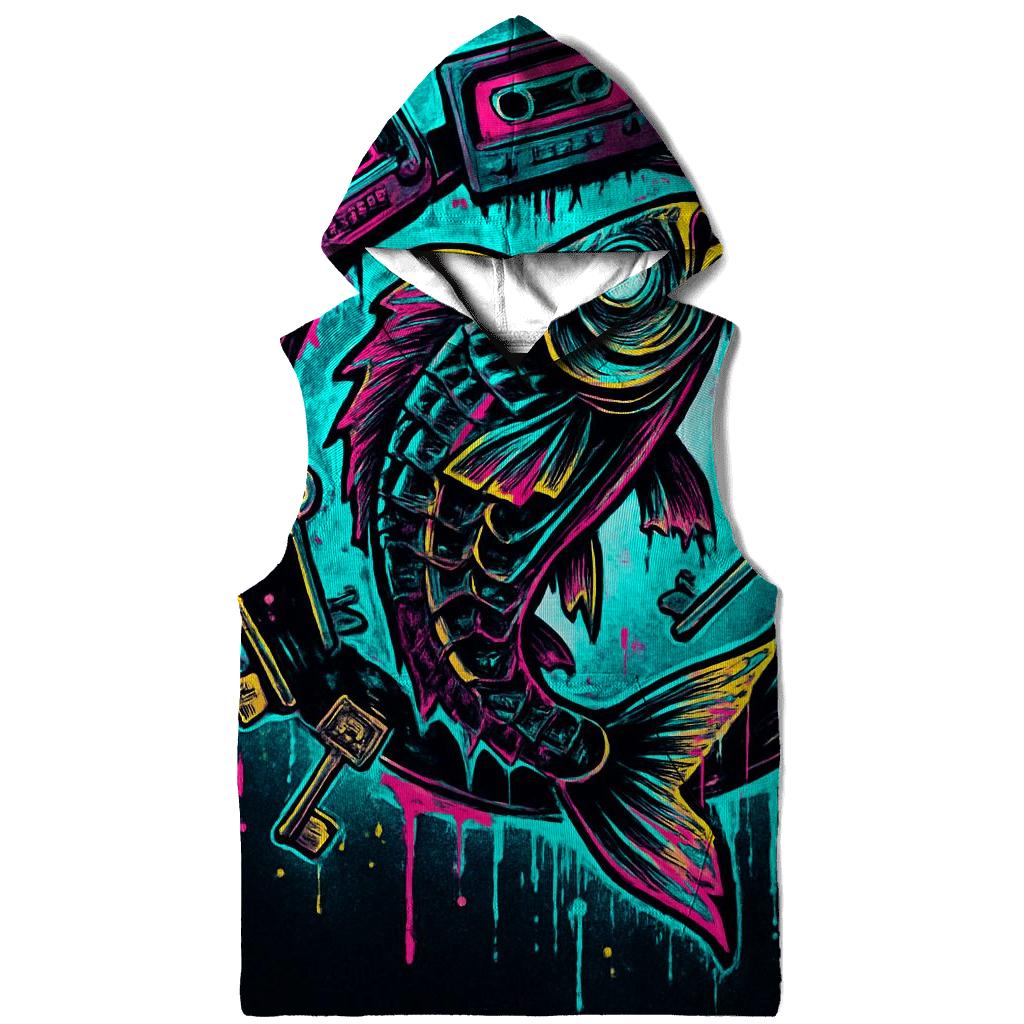 Clockwork Koi In The Neon Thriftstorm graphic hoodies