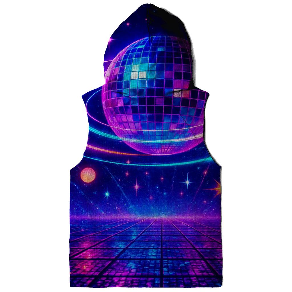 Neon Disco Orbit Grid lightweight hoodies