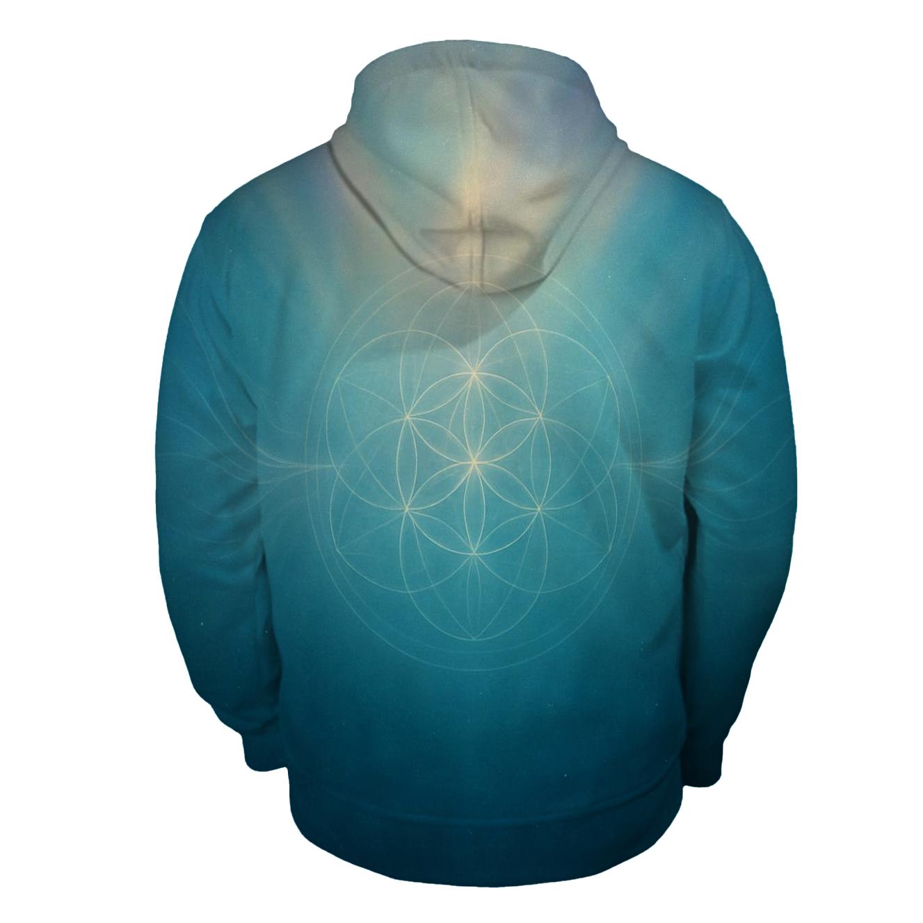 Aurora Breath Geometry heavyweight hoodies