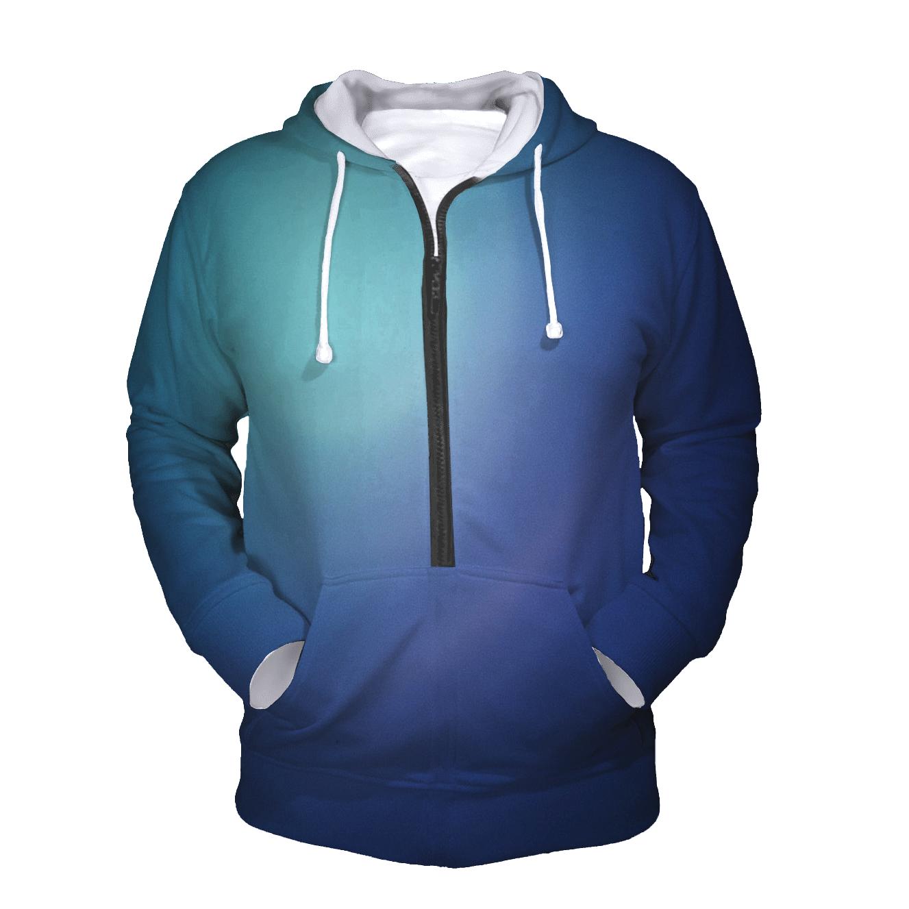 Polar Halo Drift Gradient zip-up hoodies