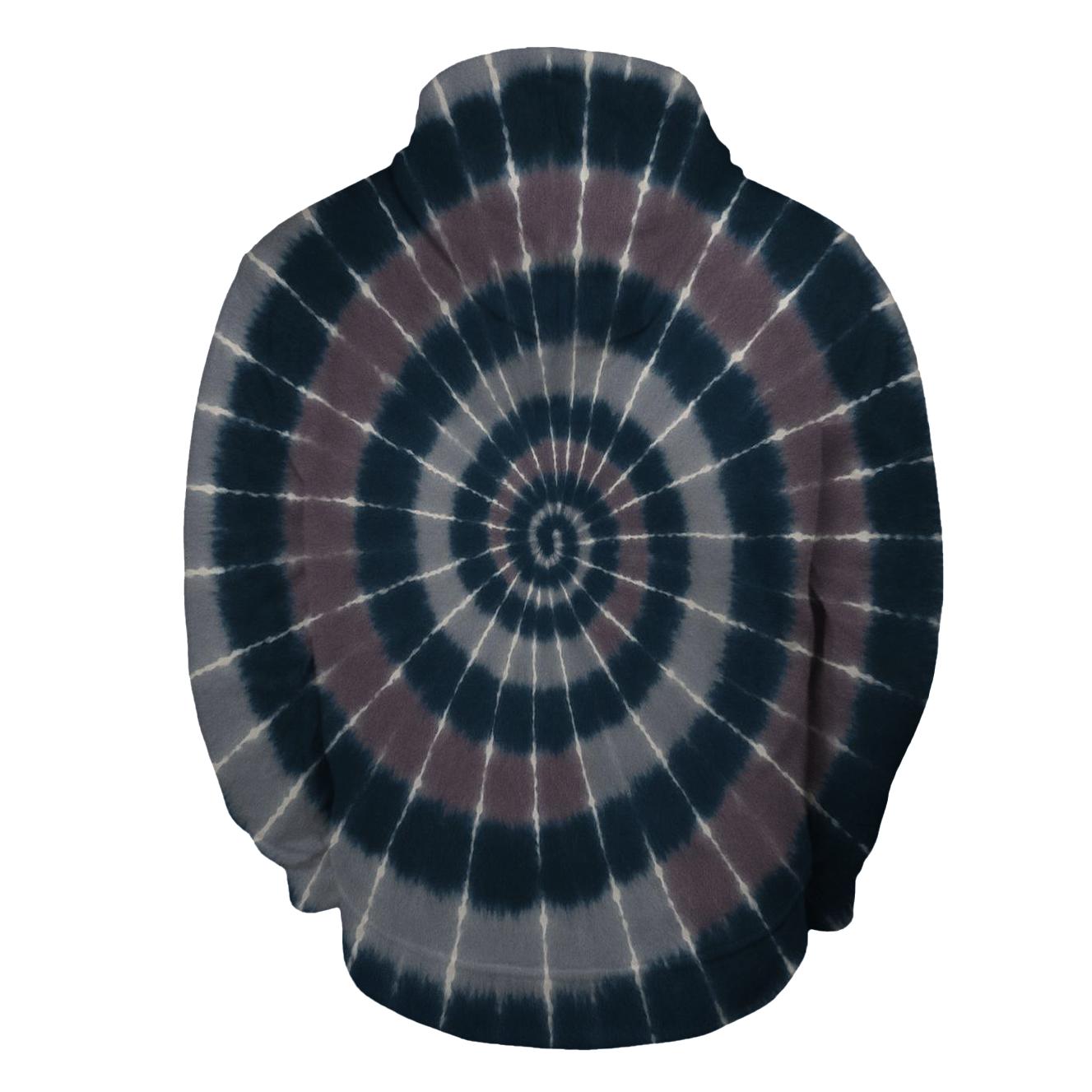 Lunar Eclipse Spiral Overdye lightweight hoodies
