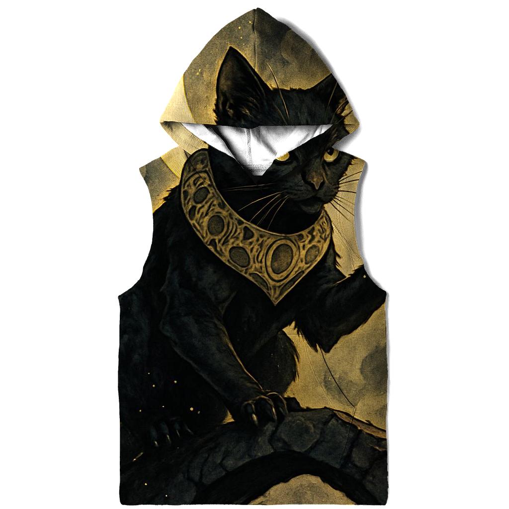 Moonlit Rune Sentinel Cat pullover hoodies