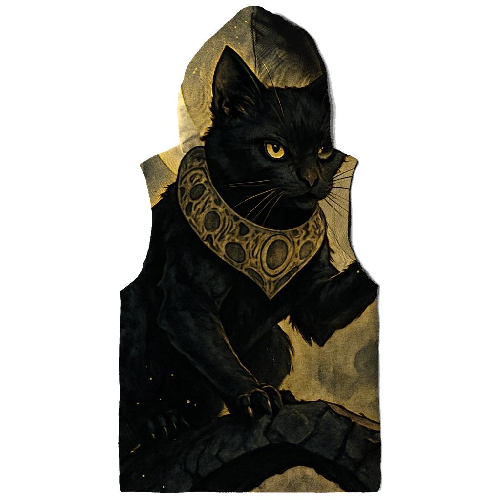 Moonlit Rune Sentinel Cat pullover hoodies