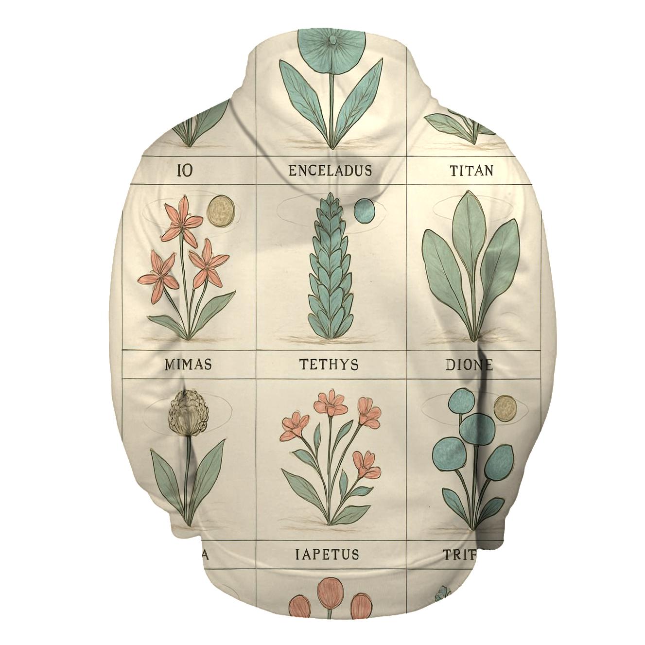 Botanical Atlas Of Distant Moons premium hoodies