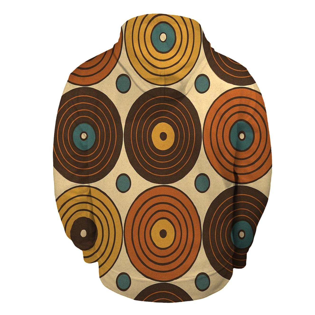 Vinyl Record Ripple Grid zip-up hoodies