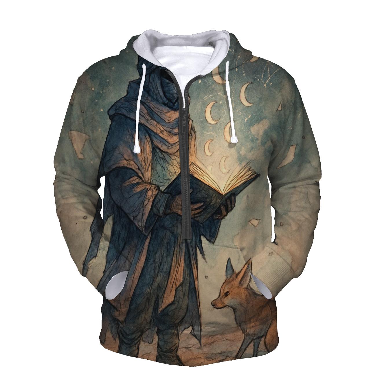 Desert Librarian Of Shattered Moons printed hoodies