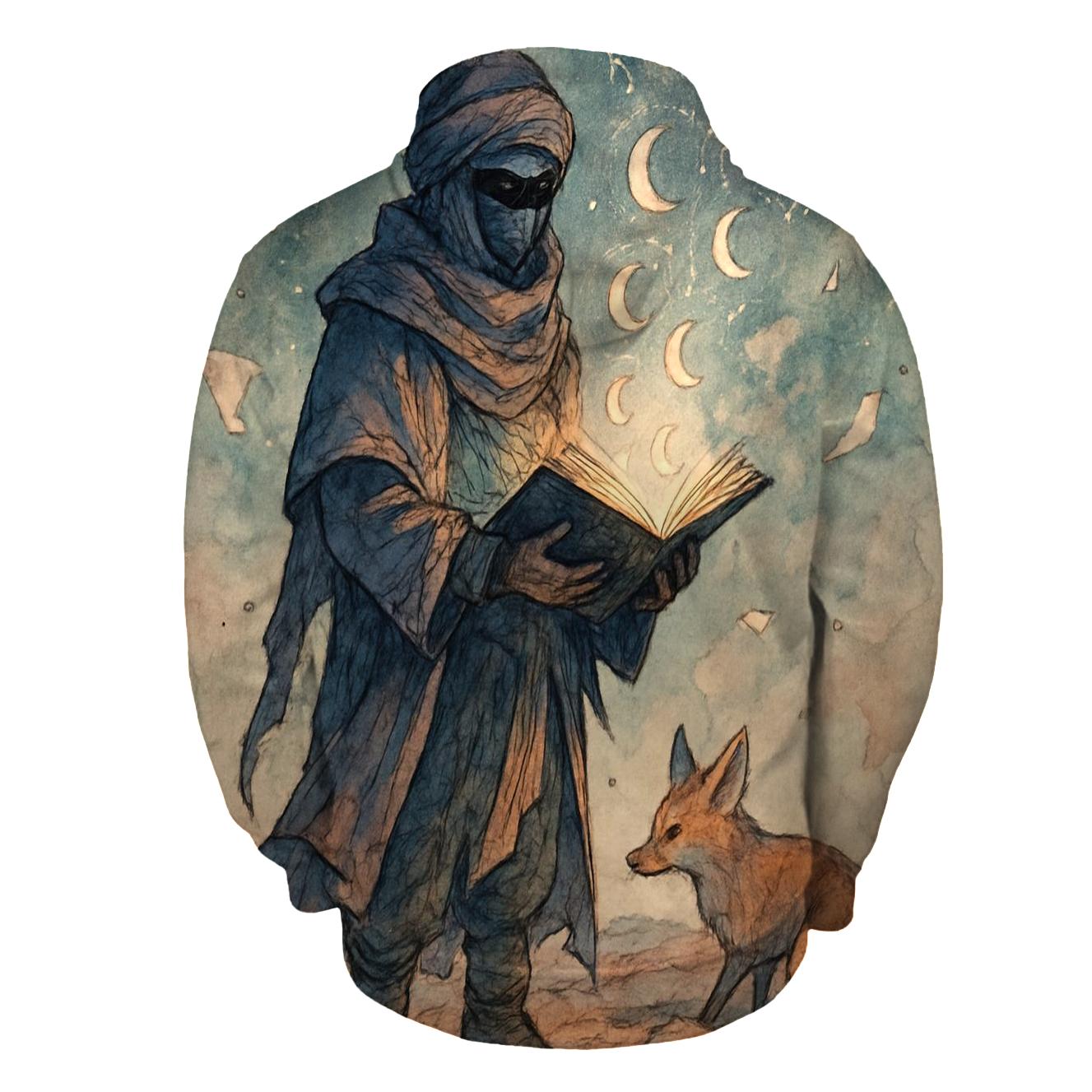 Desert Librarian Of Shattered Moons printed hoodies