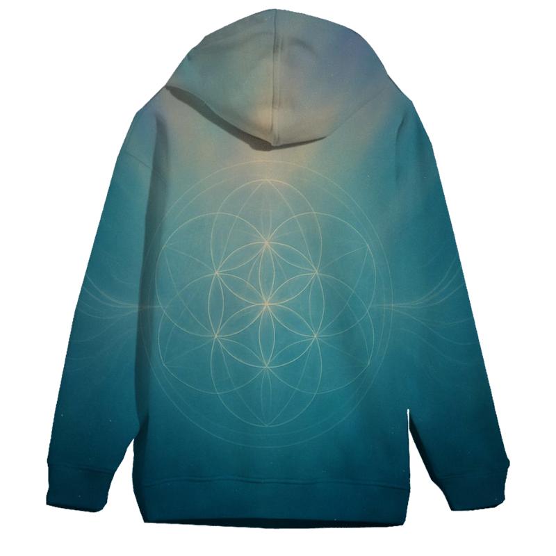 Aurora Breath Geometry lightweight hoodies