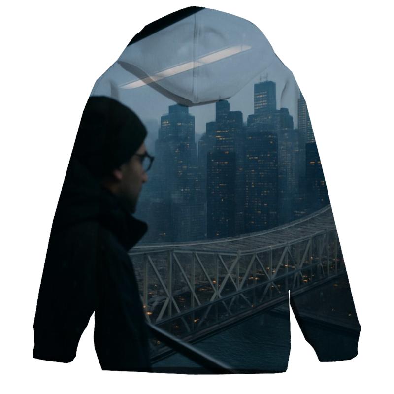 Roosevelt Island Tram Window Midtown Drift graphic hoodies