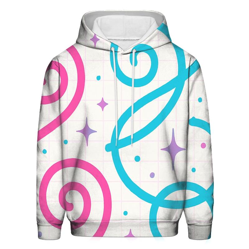 Roller Rink Neon Swirl designer hoodies