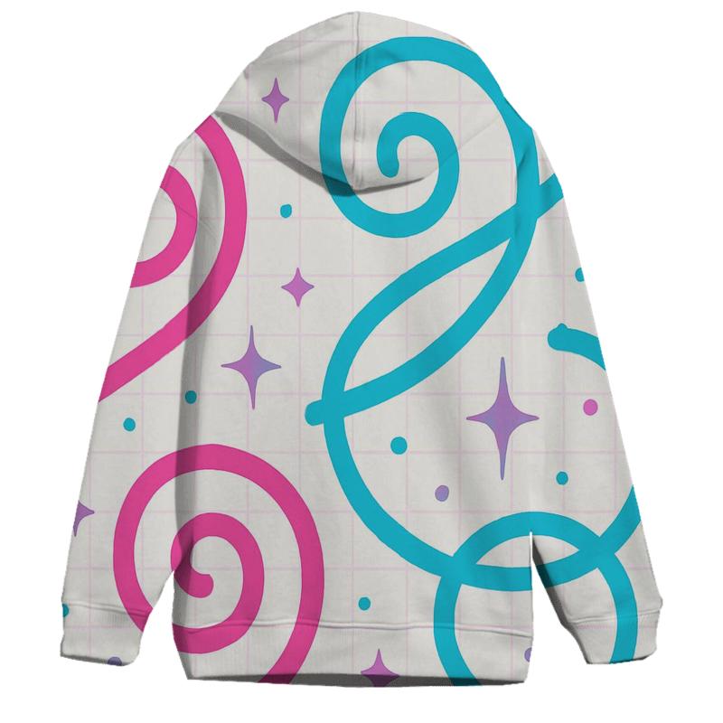 Roller Rink Neon Swirl designer hoodies