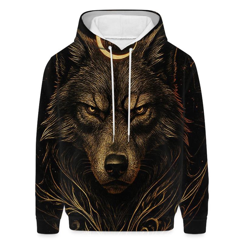 Gilded Eclipse Wolf Sentinel hoodie trends