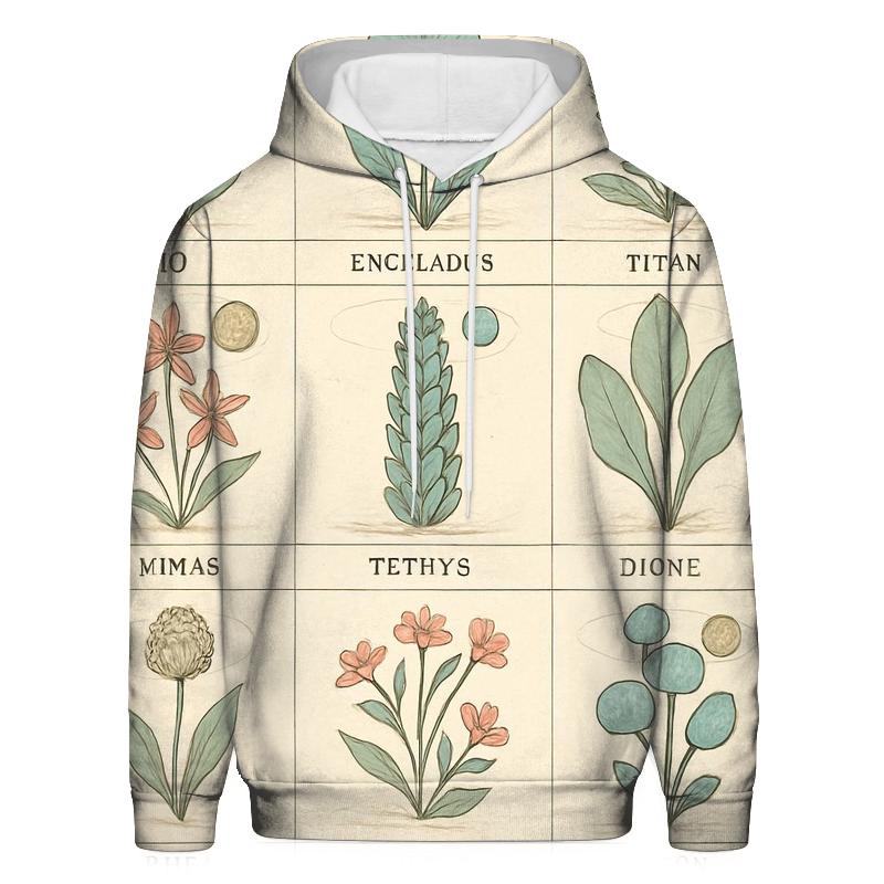Botanical Atlas Of Distant Moons pullover hoodies