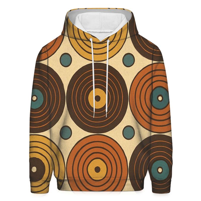 Vinyl Record Ripple Grid designer hoodies