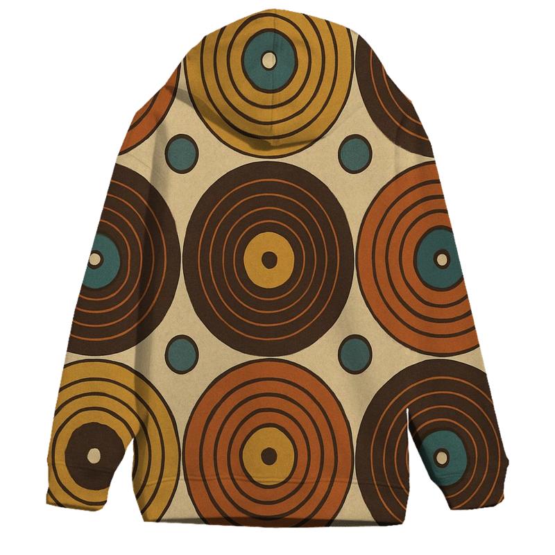 Vinyl Record Ripple Grid designer hoodies