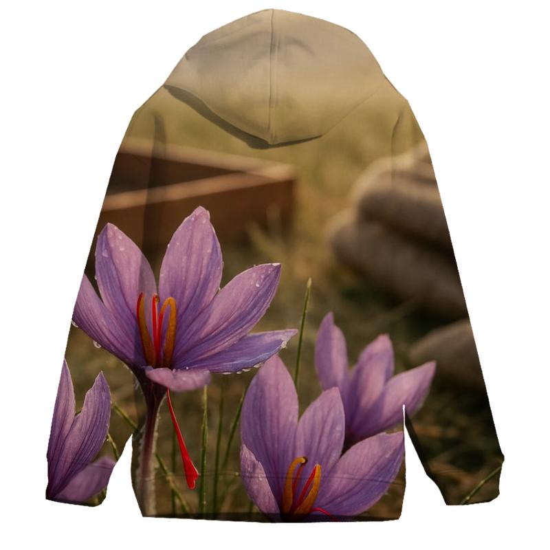 Saffron Crocus After Dawn In A Kashmir Field hoodie trends