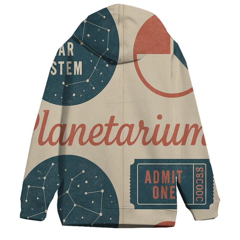 Mid Century Planetarium Brochure Collage Print pullover hoodies