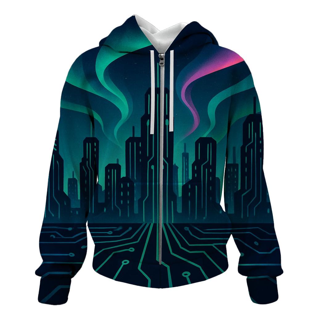 Aurora Circuit Skyline hoodie trends