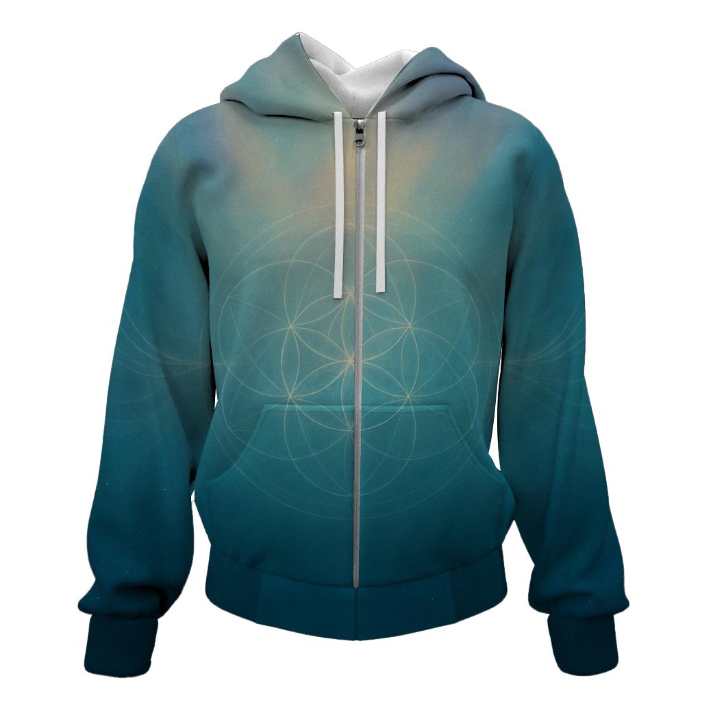 Aurora Breath Geometry hoodies fashion