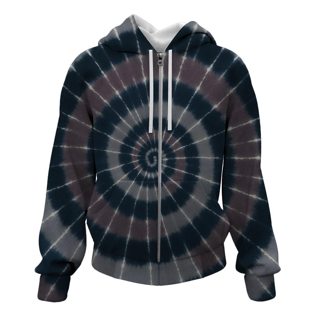 Lunar Eclipse Spiral Overdye pullover hoodies