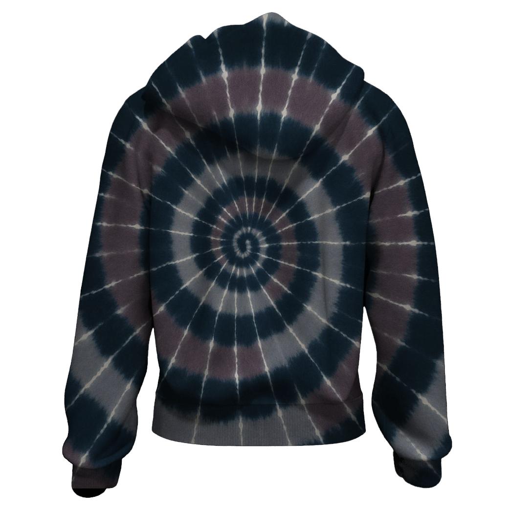 Lunar Eclipse Spiral Overdye pullover hoodies