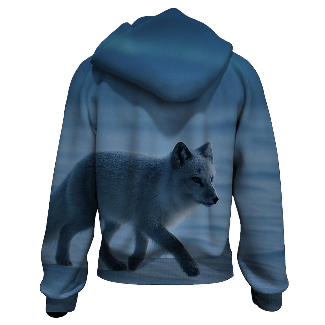 Aurora Forage Arctic Fox printed hoodies