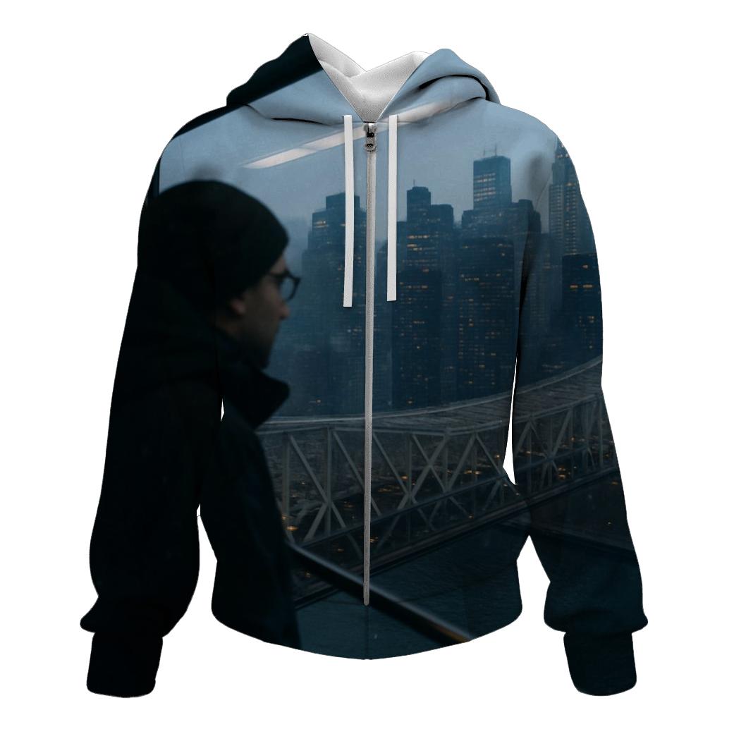 Roosevelt Island Tram Window Midtown Drift zip-up hoodies