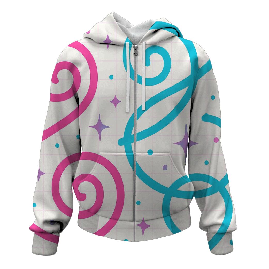 Roller Rink Neon Swirl custom hoodies