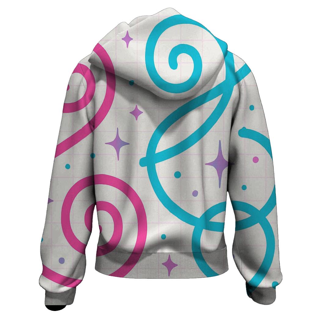 Roller Rink Neon Swirl custom hoodies