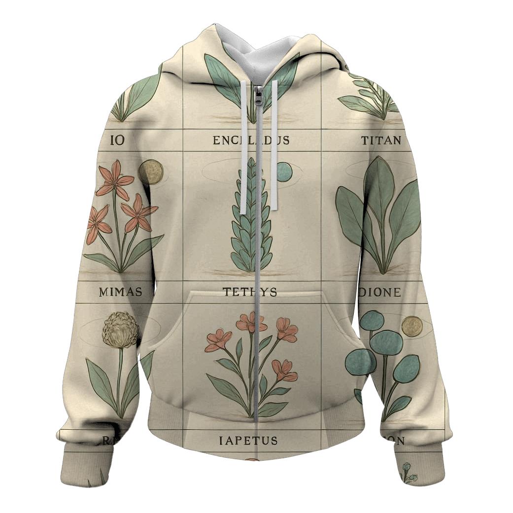 Botanical Atlas Of Distant Moons hoodie designs