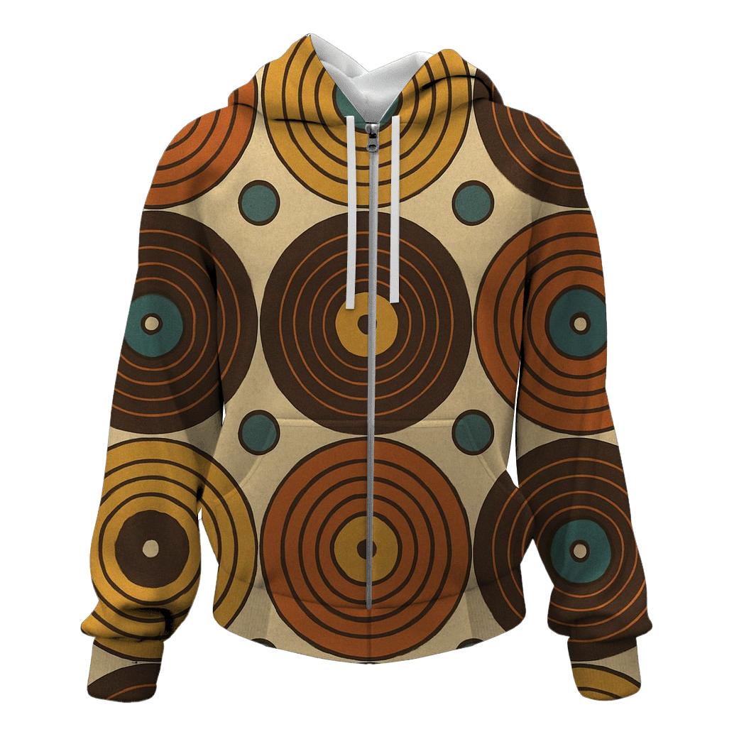 Vinyl Record Ripple Grid hoodie styles