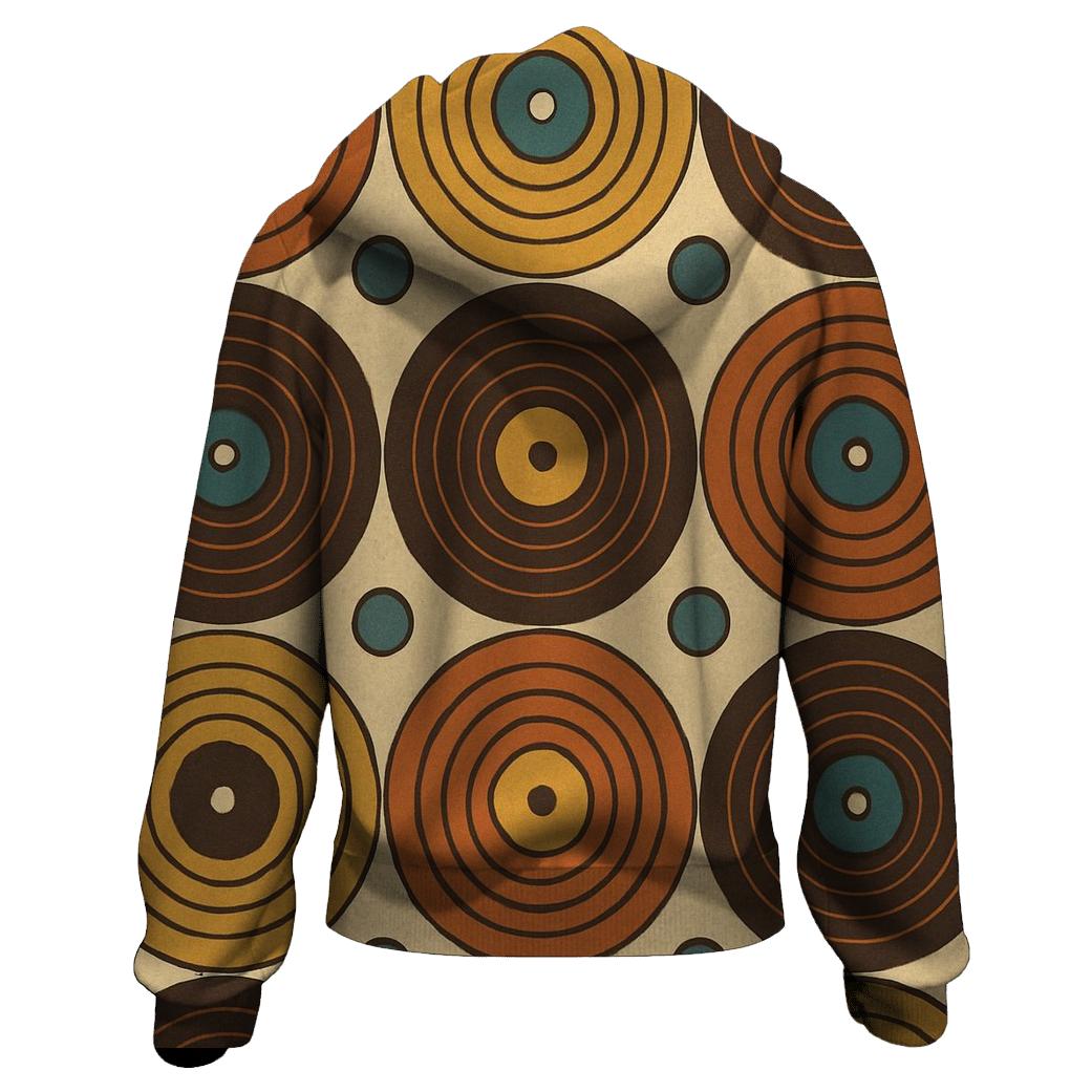 Vinyl Record Ripple Grid hoodie styles
