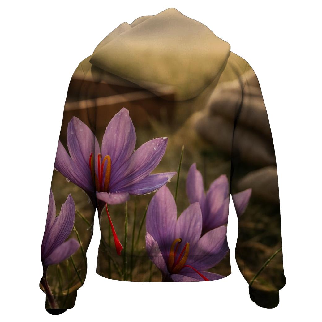 Saffron Crocus After Dawn In A Kashmir Field hoodie trends