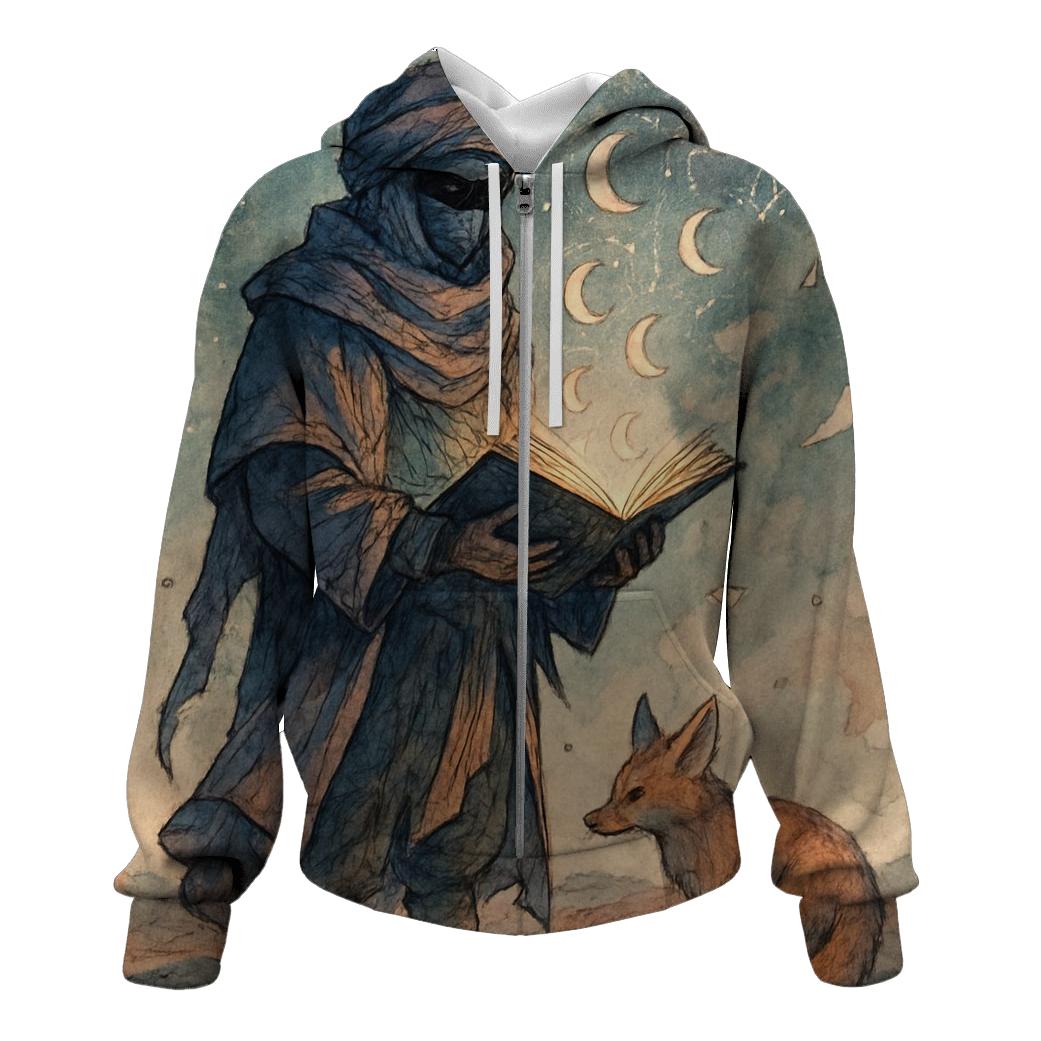 Desert Librarian Of Shattered Moons embroidered hoodies