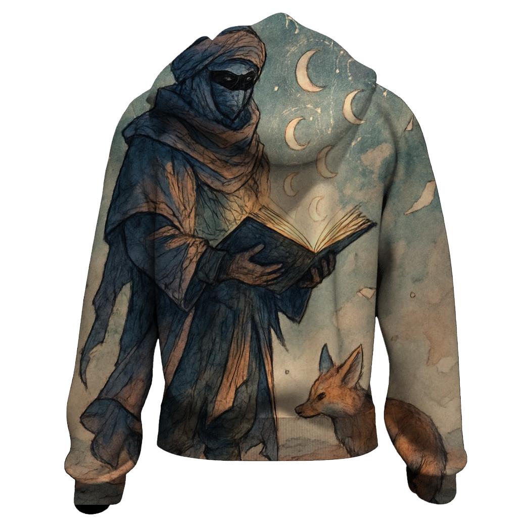 Desert Librarian Of Shattered Moons embroidered hoodies