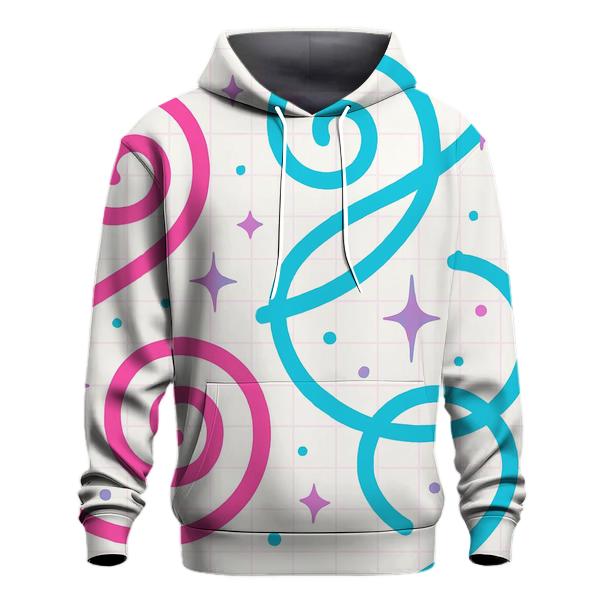 Roller Rink Neon Swirl premium hoodies