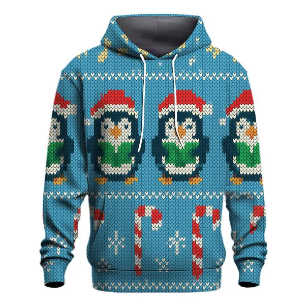 Christmas Carol Penguin March Design zip-up hoodies